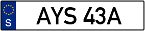 Trailer License Plate